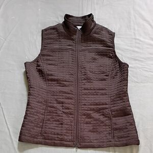 Chico's Dark Green Quilted Vest Women Size1
